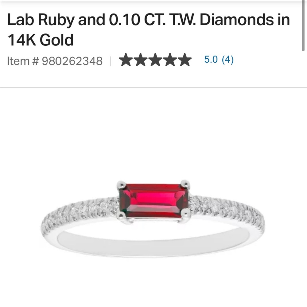 14k Gold Ruby Ring